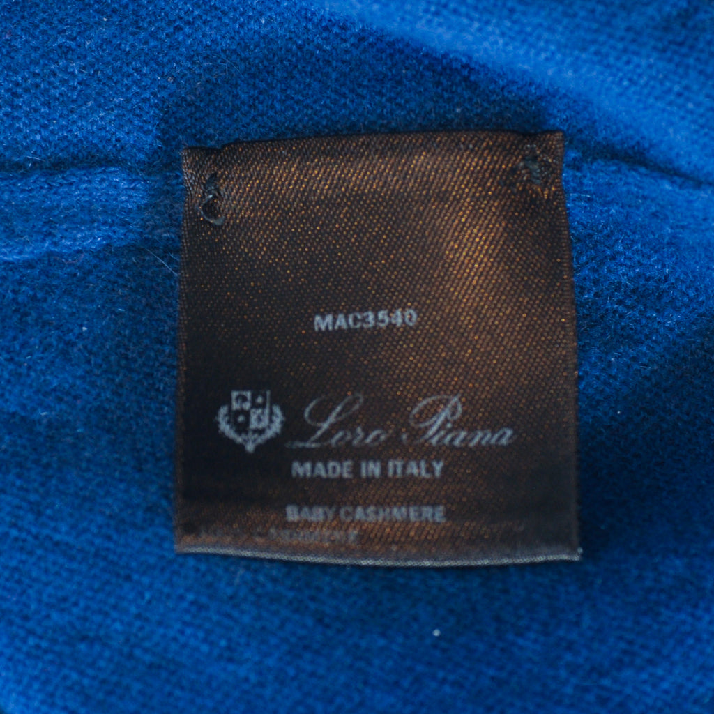 Loro Piana Blue Baby Cashmere Roll Neck Sweater
