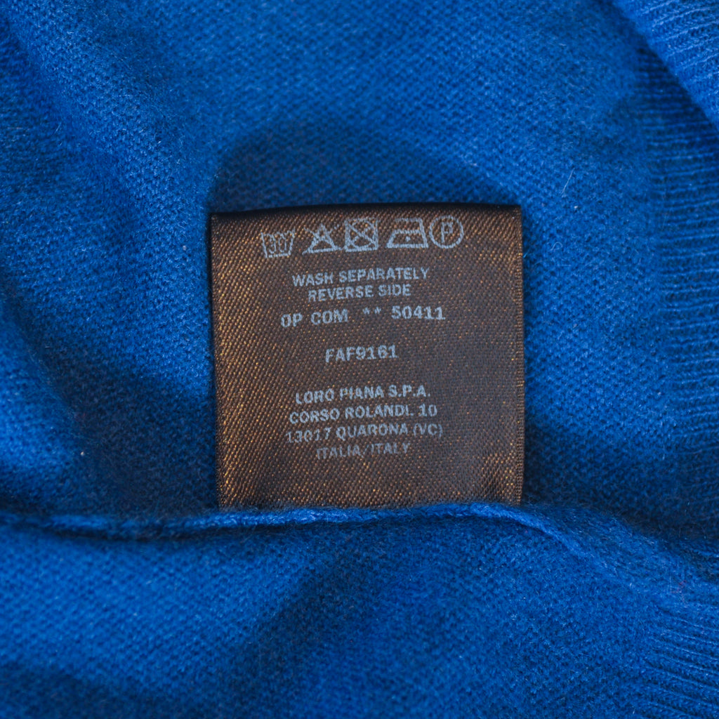 Loro Piana Blue Baby Cashmere Roll Neck Sweater