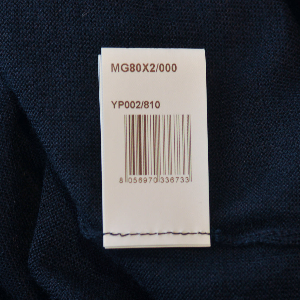 Isaia Navy Blue Silk Cashmere Knit T-Shirt