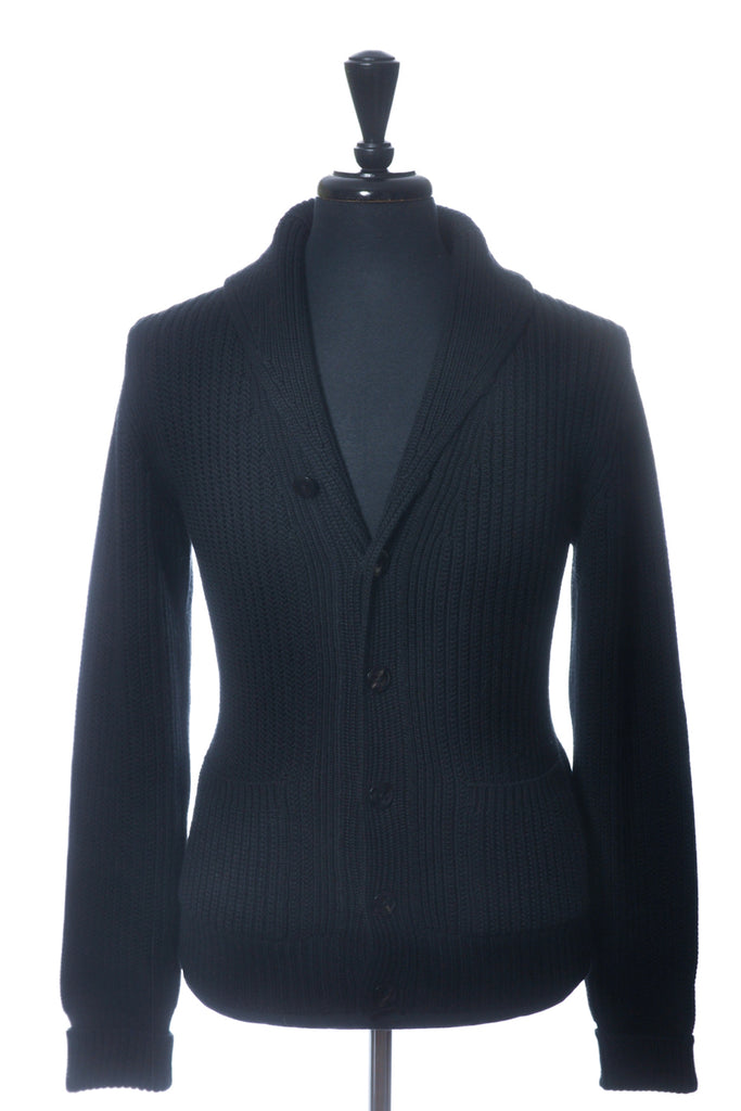 Tom Ford Black Silk Wool Cardigan