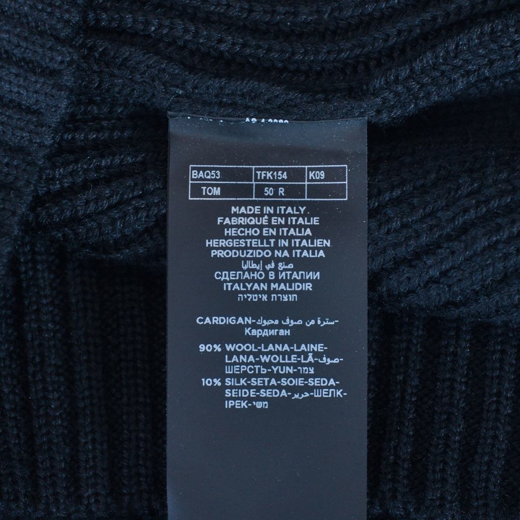 Tom Ford Black Silk Wool Cardigan