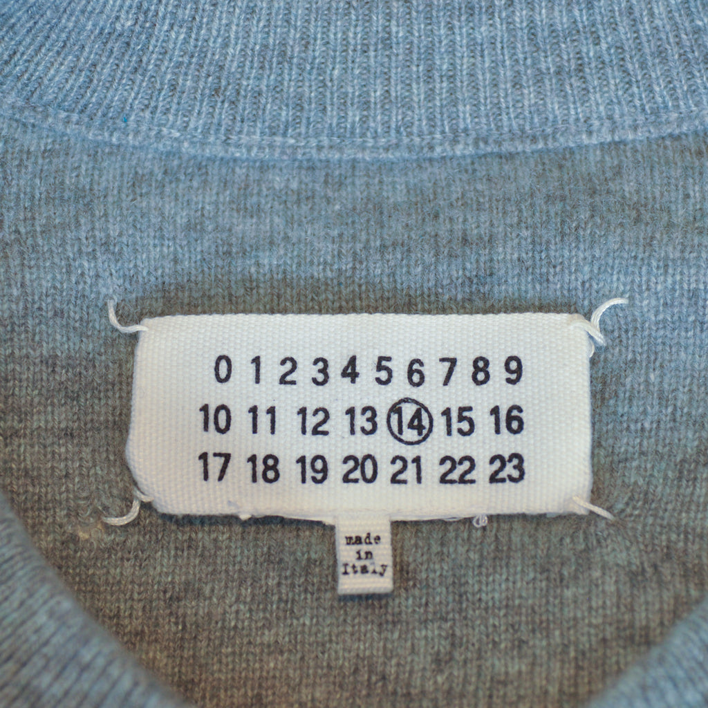 Maison Margiela Cement Grey Cashmere Crew Neck Sweater