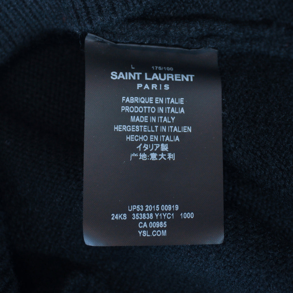 Saint Laurent Black Cashmere Crew Neck Sweater