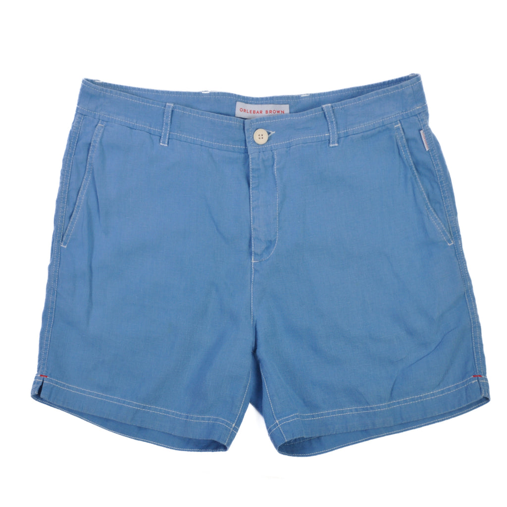 Orlebar Brown Light Blue Linen Shorts