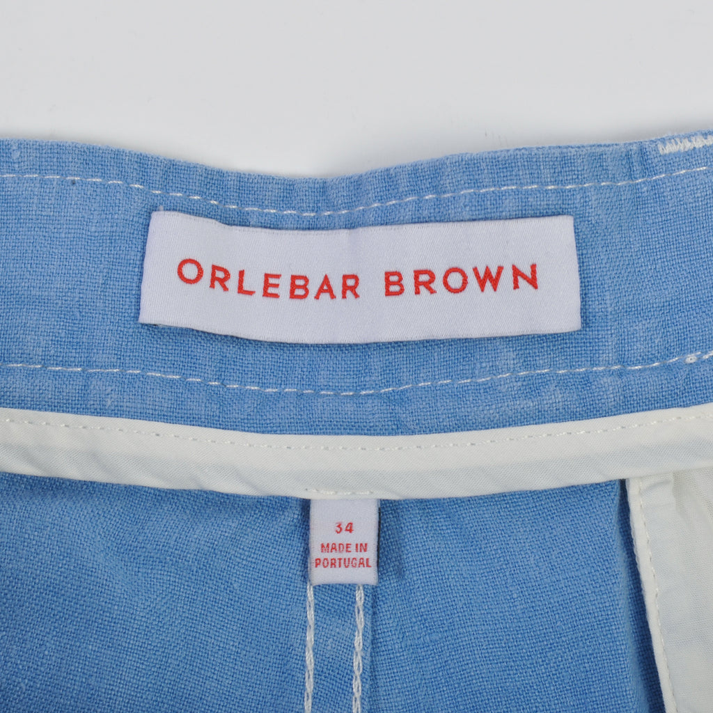Orlebar Brown Light Blue Linen Shorts