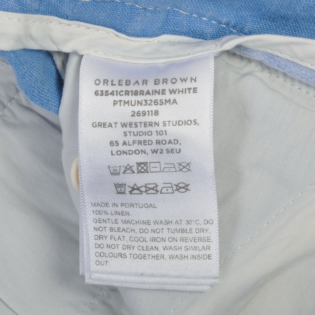 Orlebar Brown Light Blue Linen Shorts