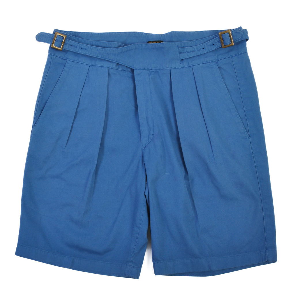 Rubinacci Napoli Blue Manny-B Pleated Shorts