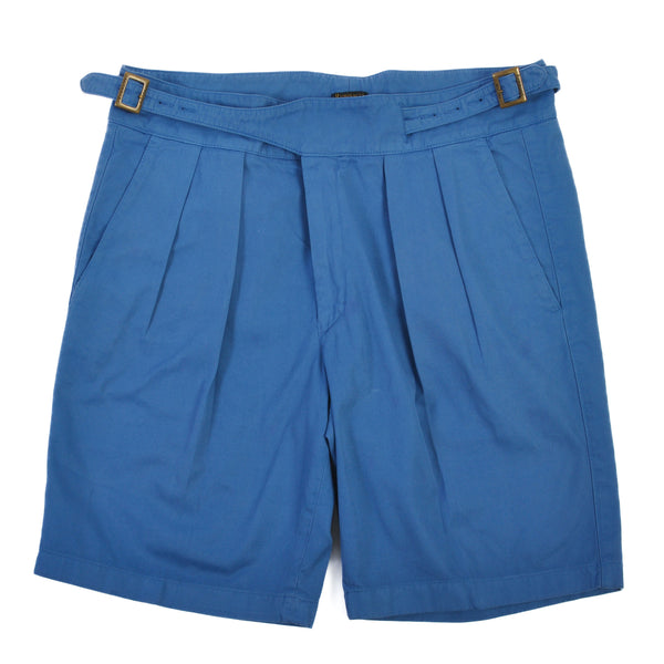 Rubinacci Napoli Blue Manny-B Pleated Shorts