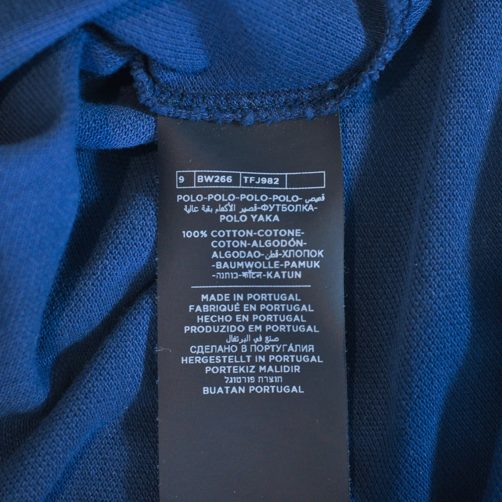 Tom Ford Washed Navy Blue Pique Polo Shirt