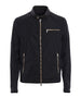 Moncler Black Nylon Mercure Giubbotto Motorcycle Jacket