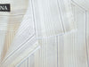 Zegna Grey on Ivory Striped Camp Collar Shirt