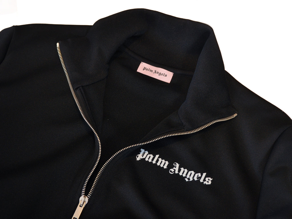 Palm Angels Black Flame Print Track Jacket