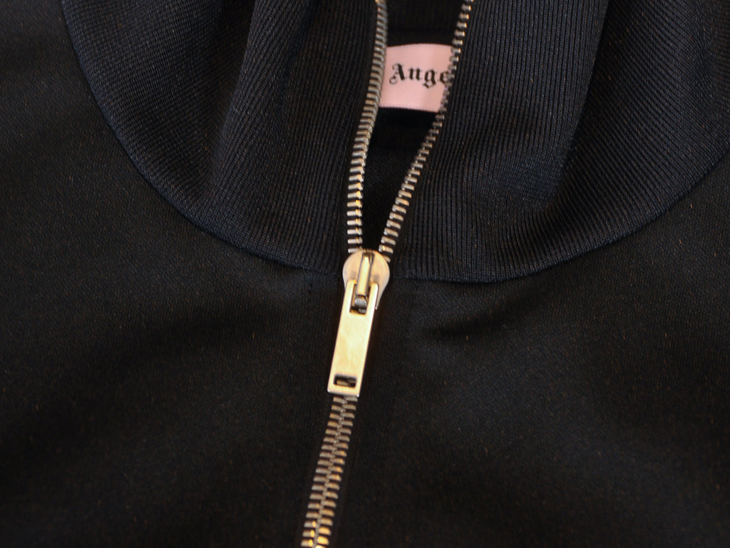 Palm Angels Black Flame Print Track Jacket