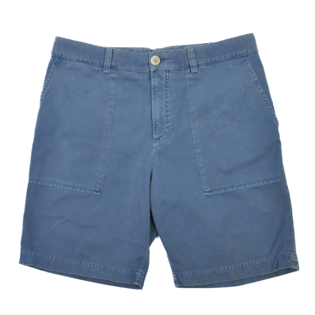 Brunello Cucinelli Washed Blue Cotton Shorts