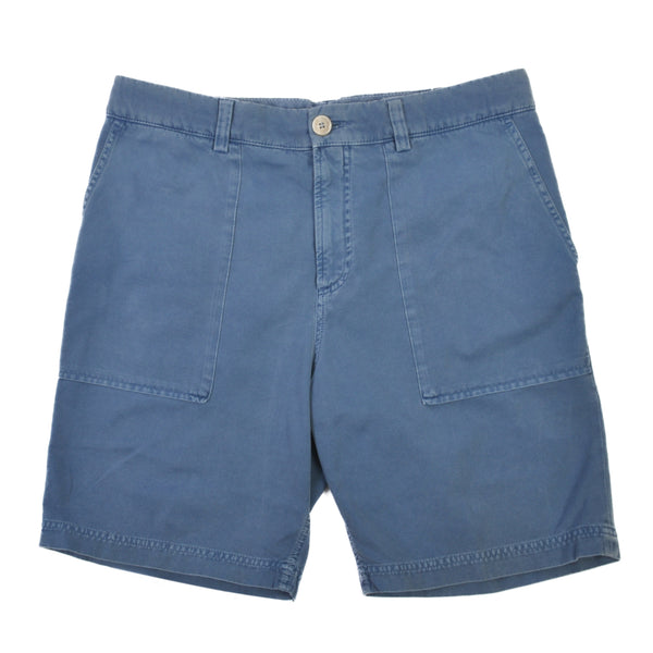 Brunello Cucinelli Washed Blue Cotton Shorts
