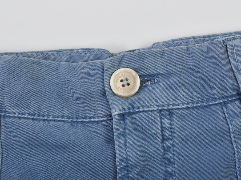 Brunello Cucinelli Washed Blue Cotton Shorts