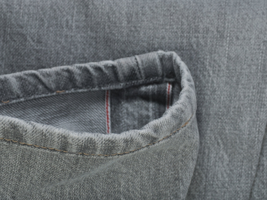 Brunello Cucinelli Grey Traditional Fit Selvedge Jeans