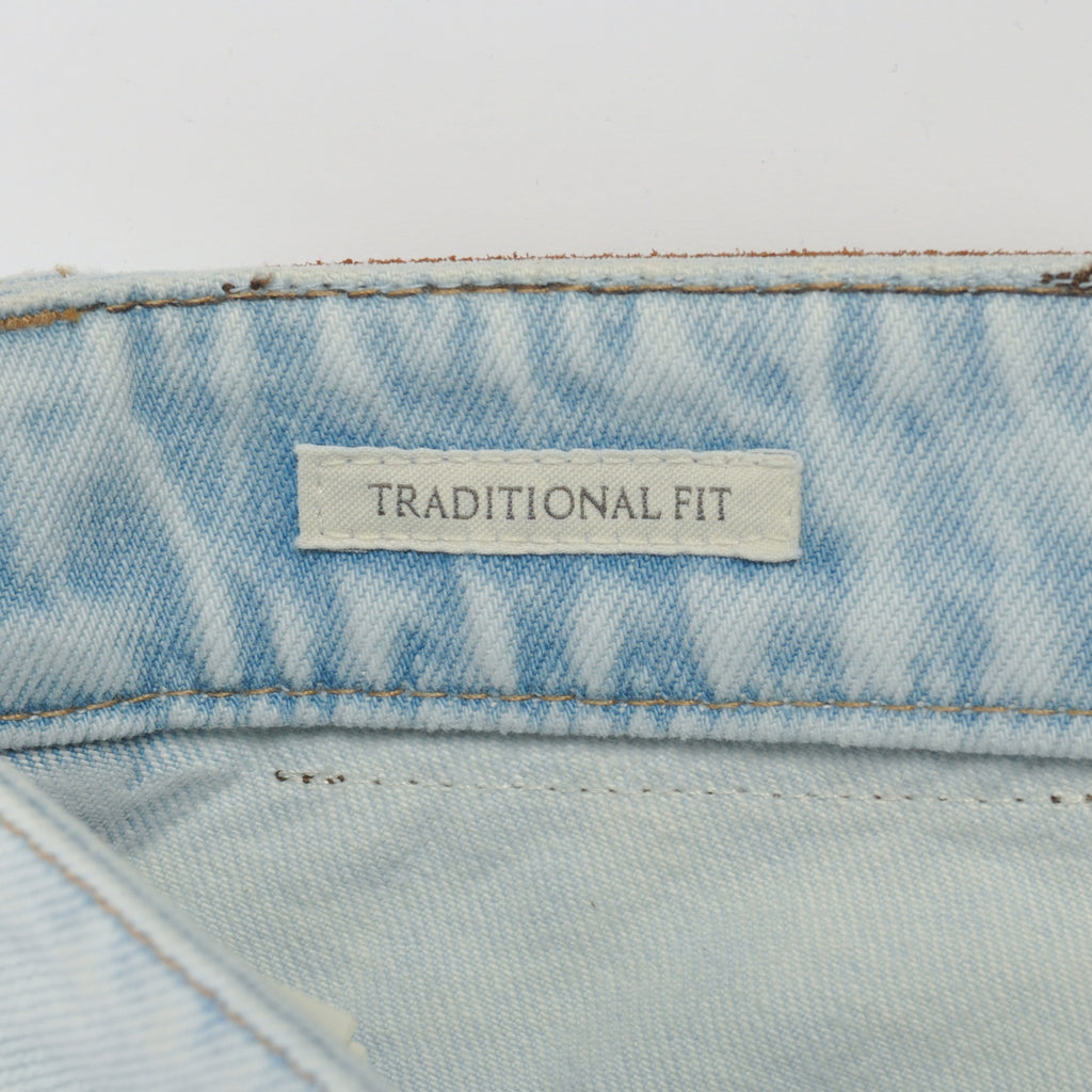 Brunello Cucinelli Bleached Blue Traditional Fit Jeans