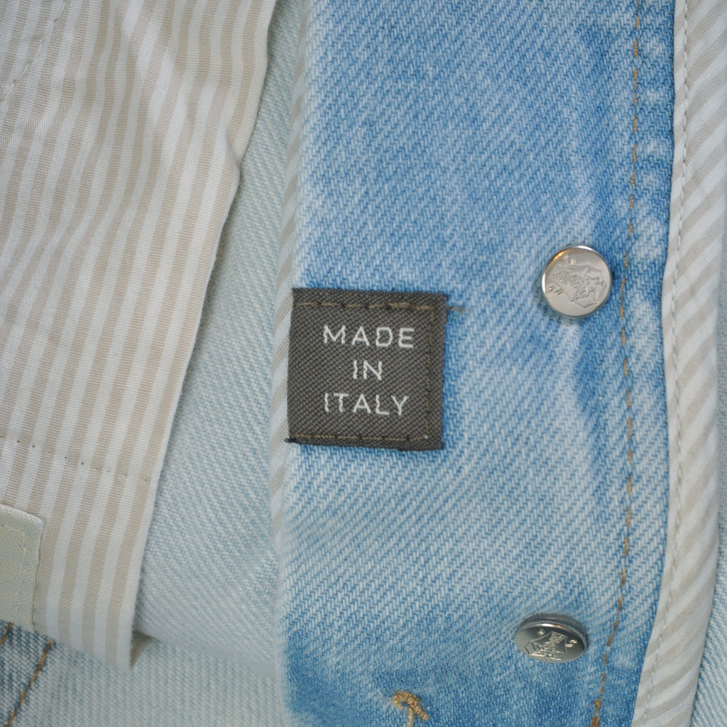 Brunello Cucinelli Bleached Blue Traditional Fit Jeans