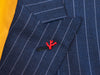 Isaia Blue Pinstriped Base Sanita Three Piece Suit