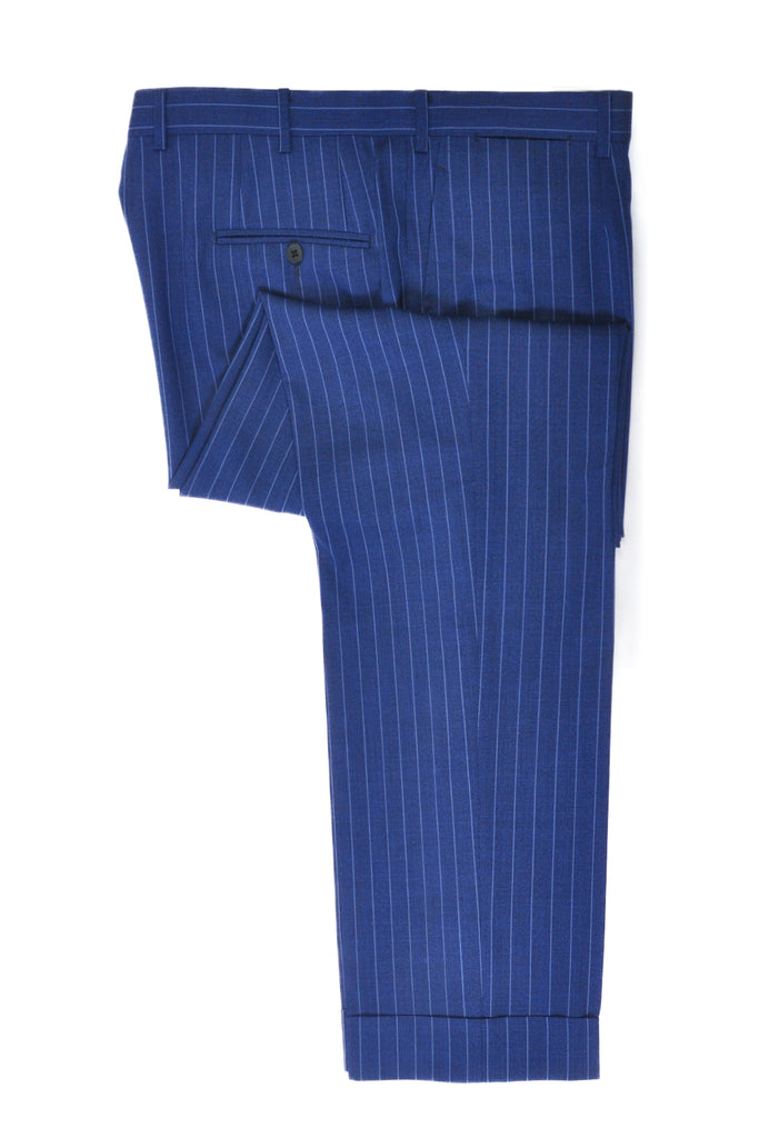 Isaia Blue Pinstriped Base Sanita Three Piece SuitIsaia Blue Pinstriped Base Sanita Three Piece Suit