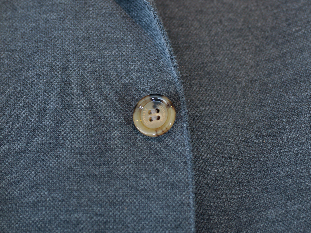 Eleventy Grey Cotton Blend Reverse Seam Blazer