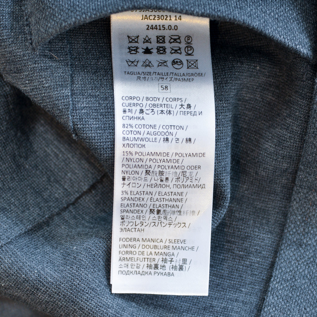 Eleventy Grey Cotton Blend Reverse Seam Blazer