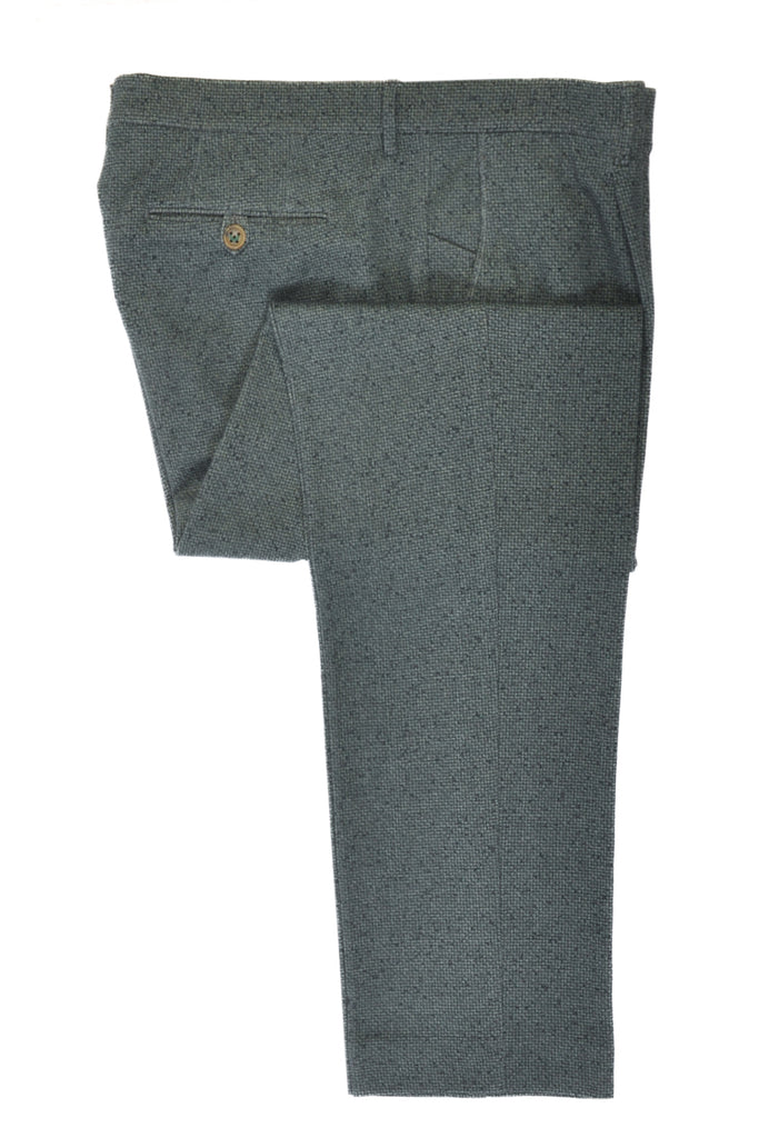 Berwich Green Print Pleated Trousers