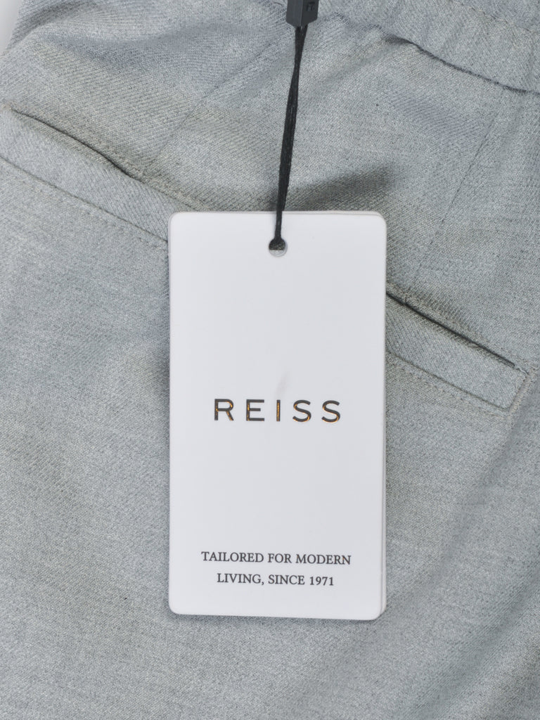 Reiss Grey Brighton Pleated Relaxed Trouser