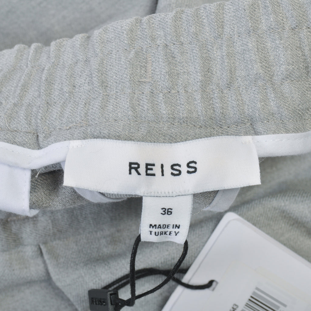 Reiss Grey Brighton Pleated Relaxed Trouser