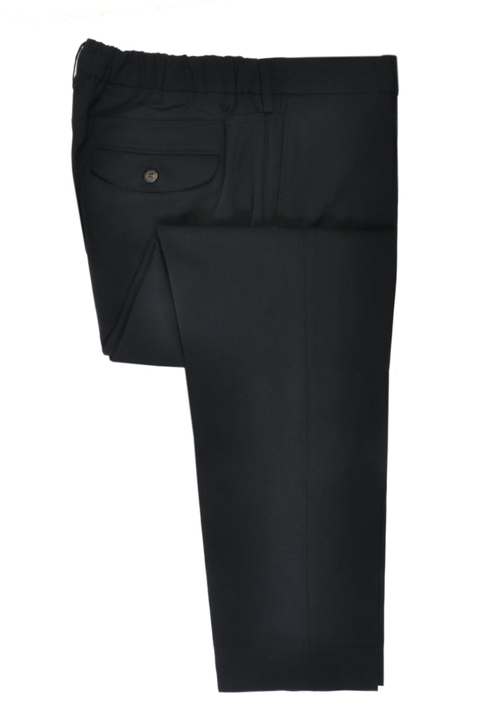 Eleventy Black Milan Elastic Trousers