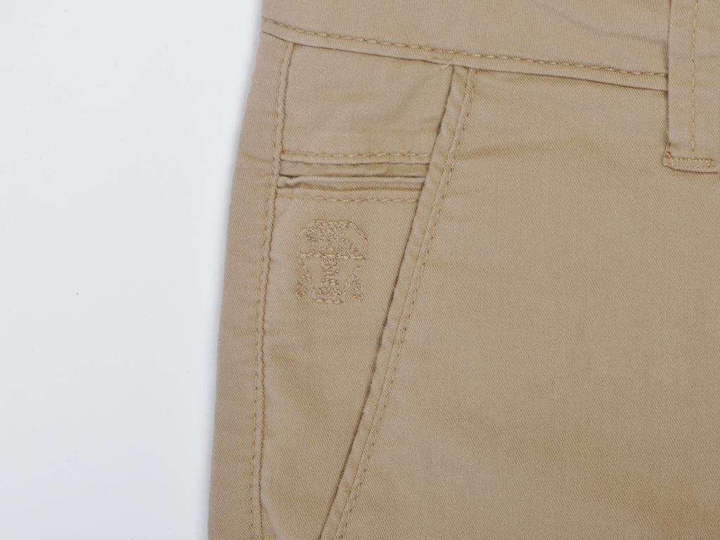 Brunello Cucinelli Light Brown Stretch Cotton Chinos