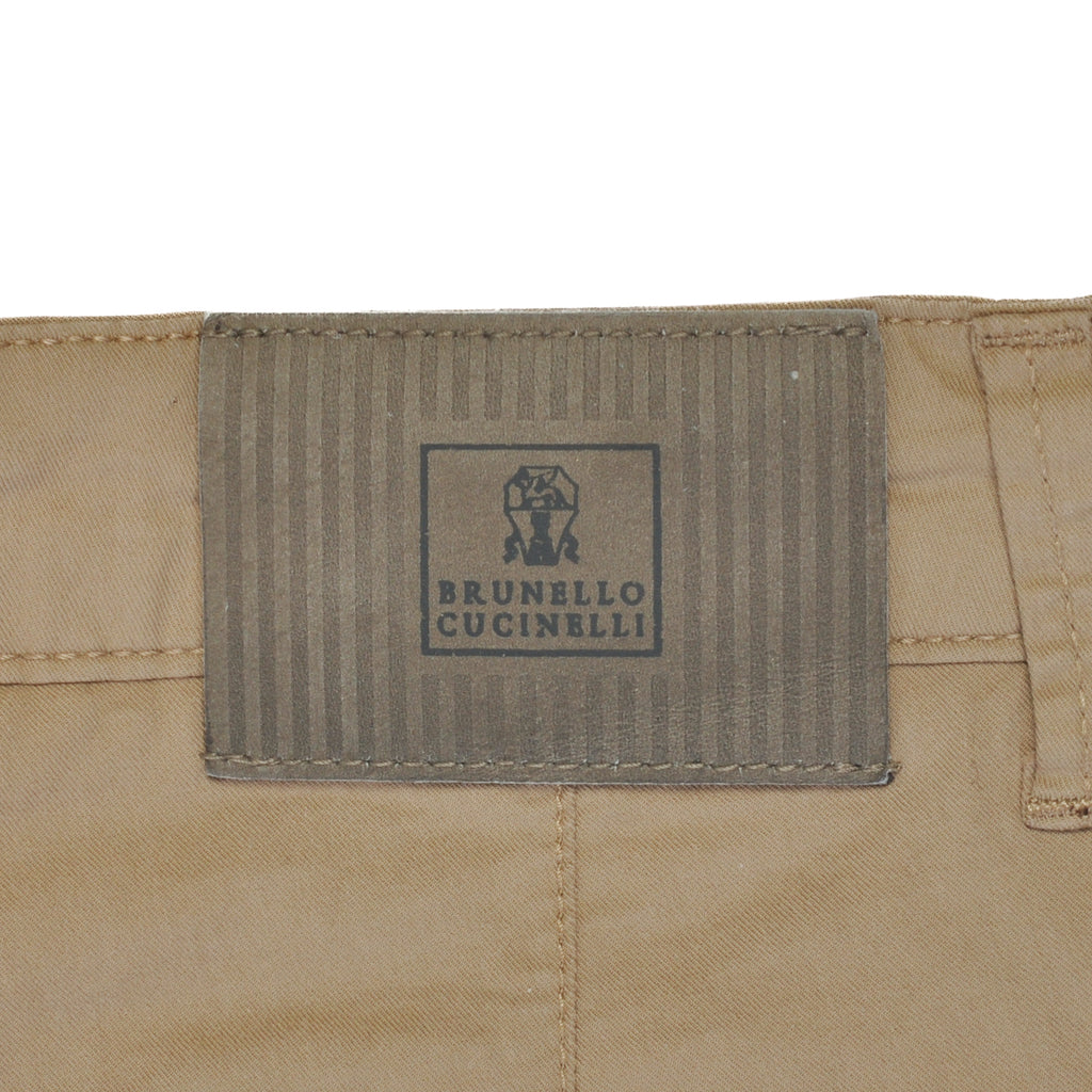 Brunello Cucinelli Light Brown Stretch Cotton Chinos