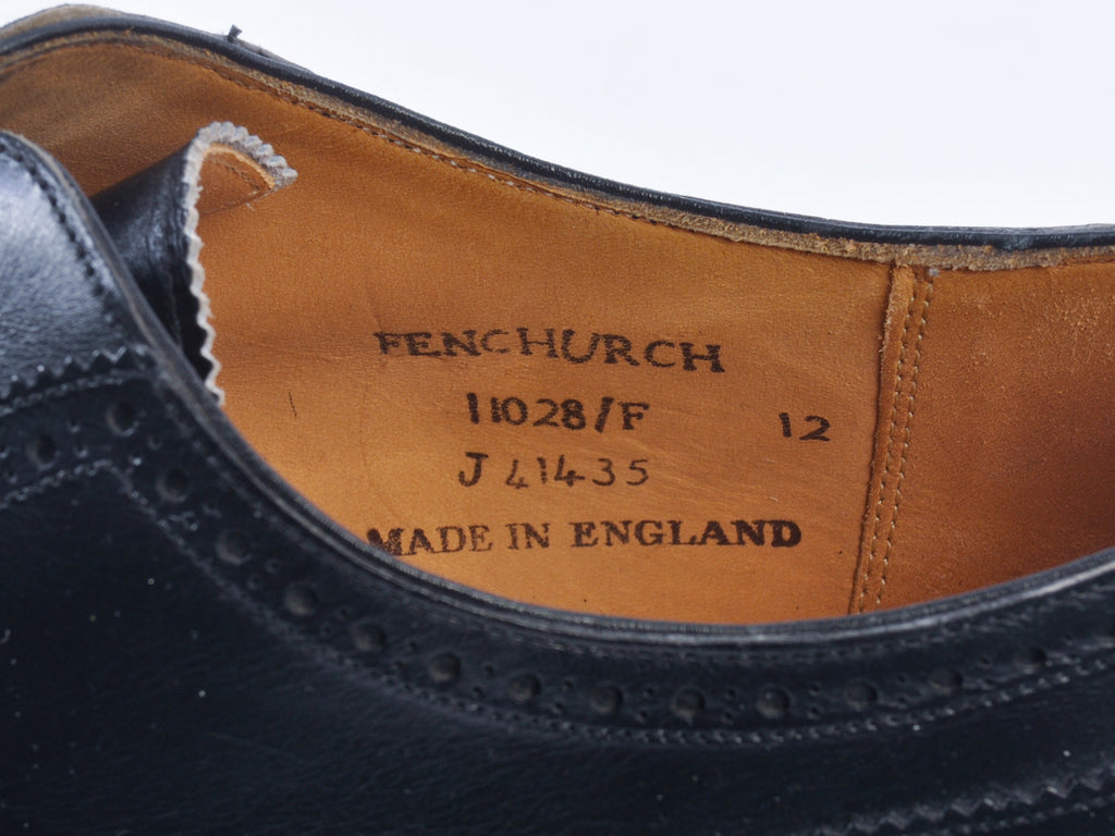 Cheaney Fenchurch Black Cap Toe Oxfords