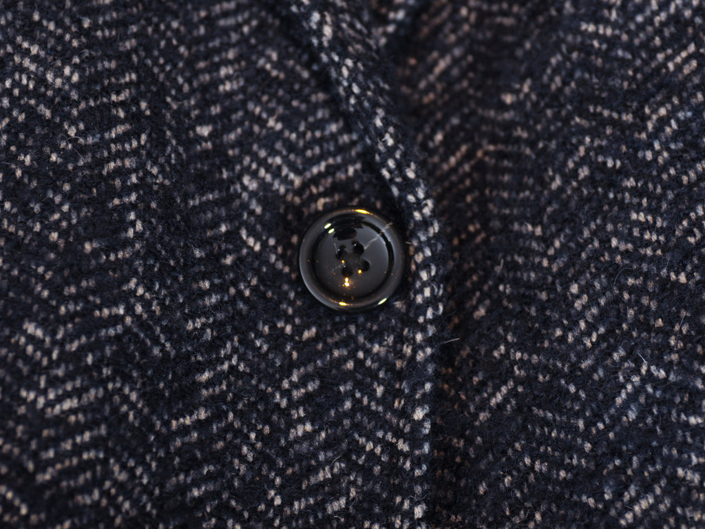 J.Crew Thompson Navy Blue Shaggy Herringbone Tweed Coat