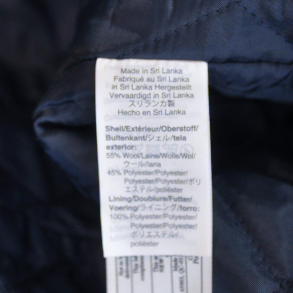 J.Crew Thompson Navy Blue Shaggy Herringbone Tweed Coat