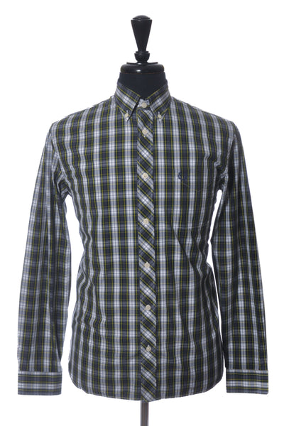 Fred Perry Green and Navy Check Shirt