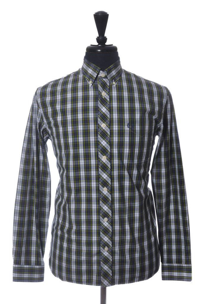 Fred Perry Green and Navy Check Shirt