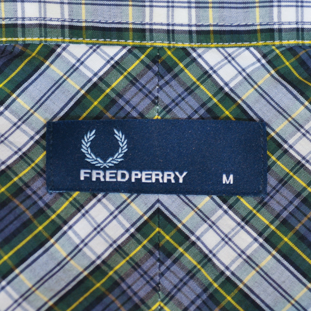 Fred Perry Green and Navy Check Shirt