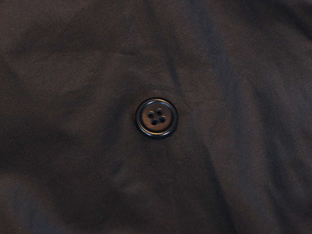 Shipley & Halmos Black Coated Canvas Double Breasted Jacket