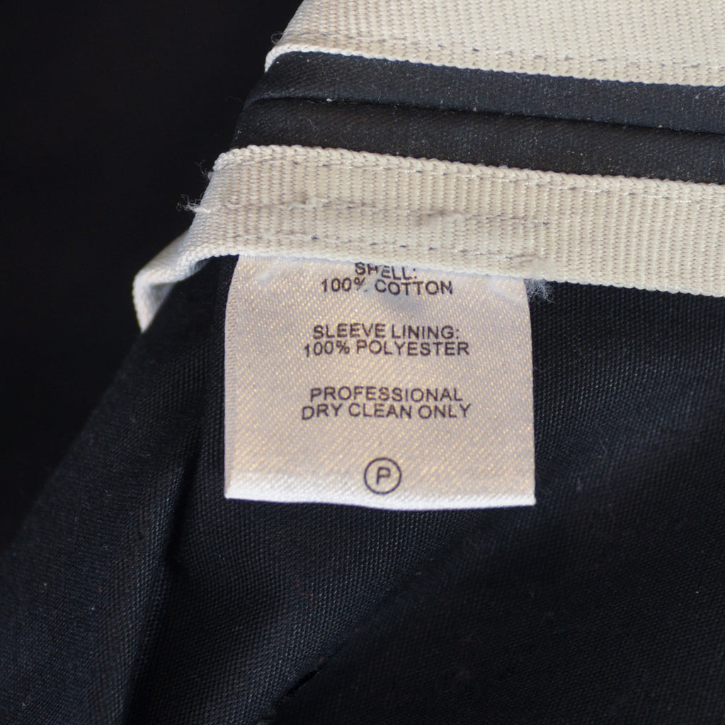 Shipley & Halmos Black Coated Canvas Double Breasted Jacket