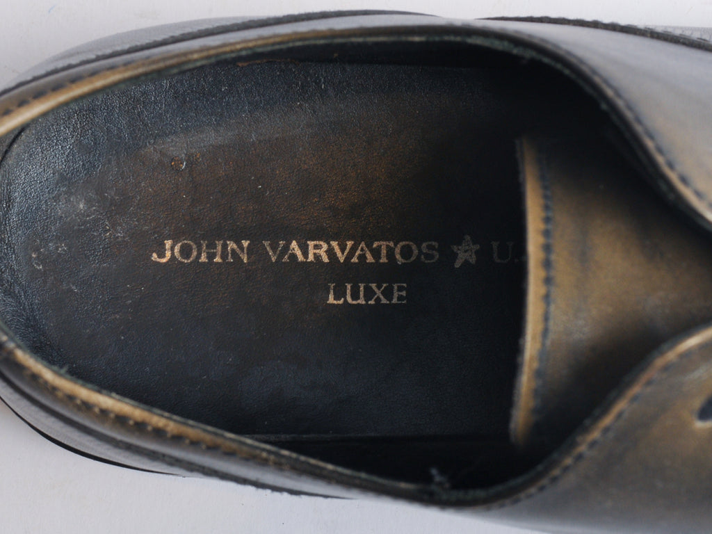 John Varvatos Grey Cap Toe Oxfords