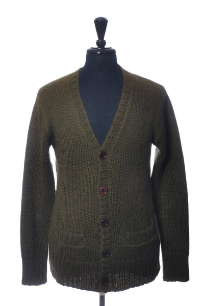 Rogues Gallery Green Shaggy Wool Cardigan