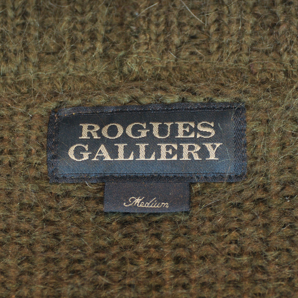 Rogues Gallery Green Shaggy Wool Cardigan