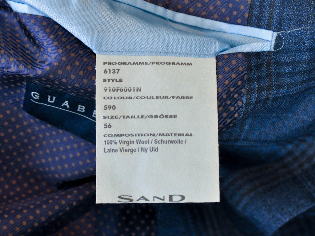 Sand Copenhagen Blue Check Wool Blazer