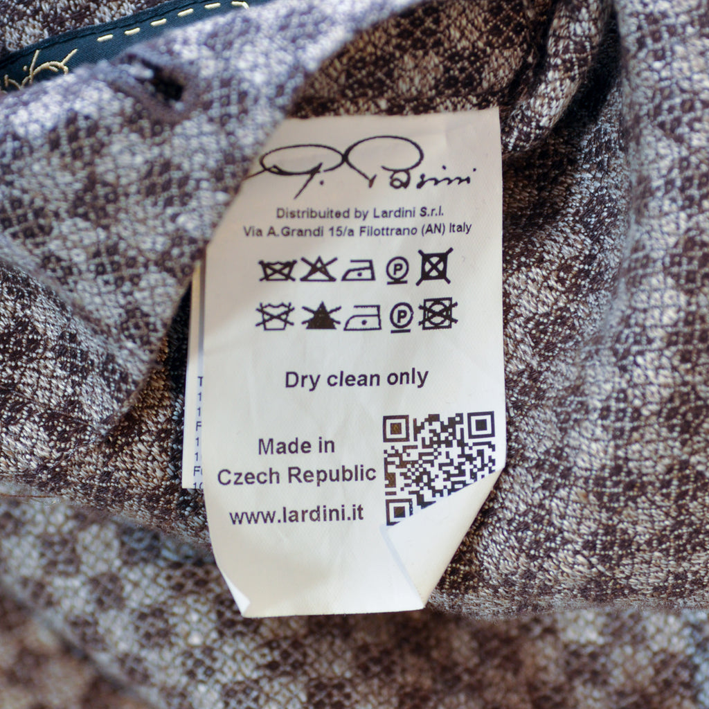 Gabriele Pasini by Lardini Brown Checker Linen Jet Set Blazer