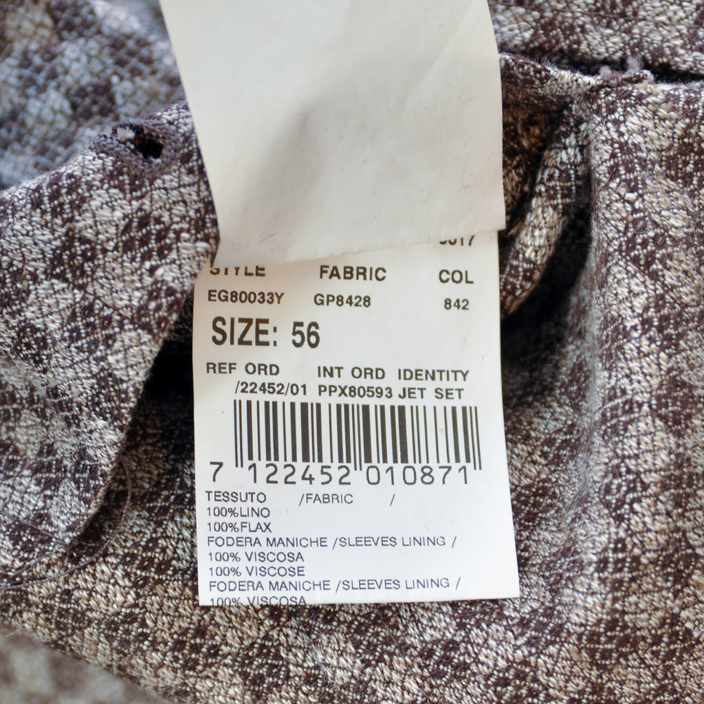 Gabriele Pasini by Lardini Brown Checker Linen Jet Set Blazer