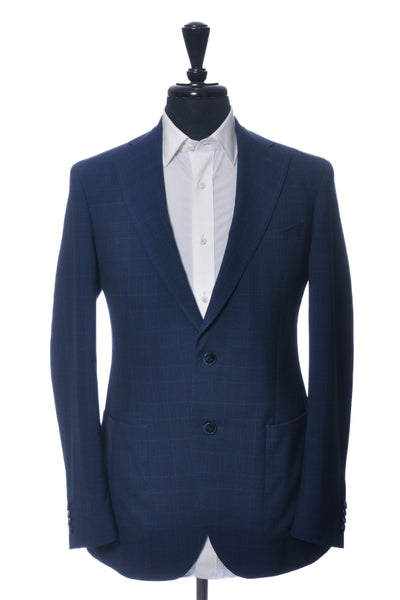 Luigi Bianchi Sartoria Blue Check Suit