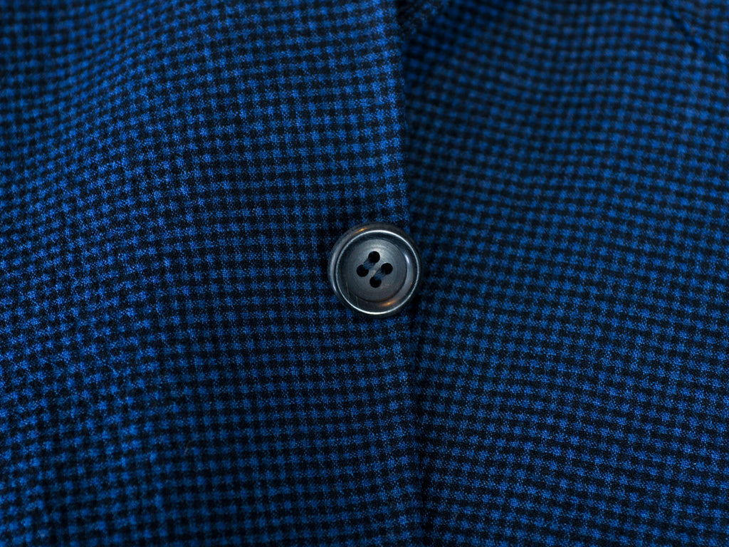 Canali Kei Blue Check Seersucker Blazer