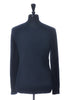 Theory Navy and Black Hilles Cashmere Crew Neck Sweater